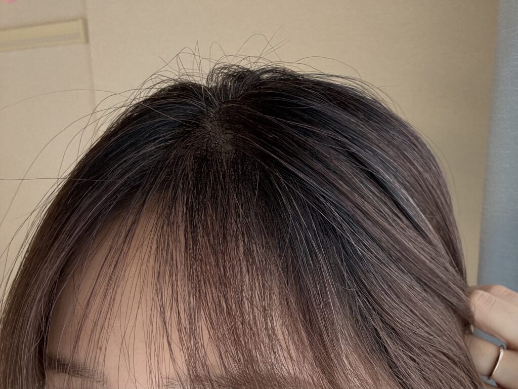 サイオスのカラートリートメントを使用してから３日目