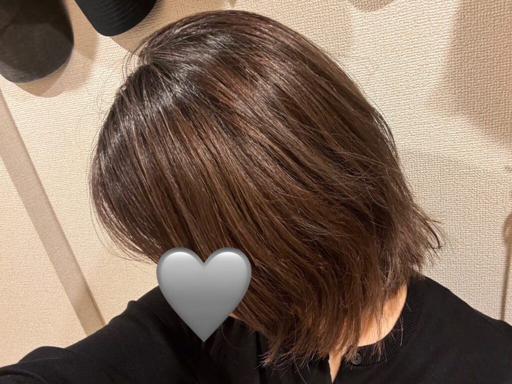 クオルシアのベージュシャンプー使用後