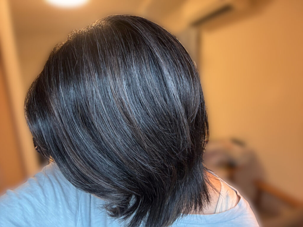 30代のグレイヘア移行記録
クレイスパモカブラウン使用数日後